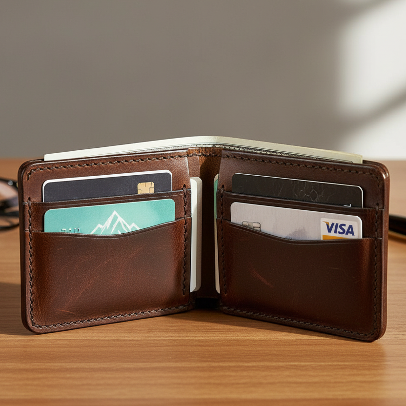 BF08 Handmade Smart Leather Wallet