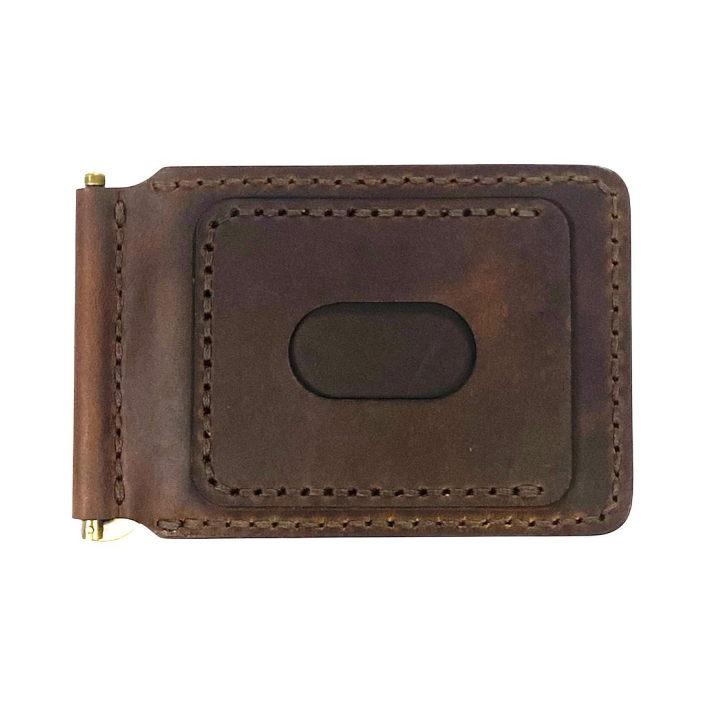 BF07 Hnadmade Clip Leather Wallet