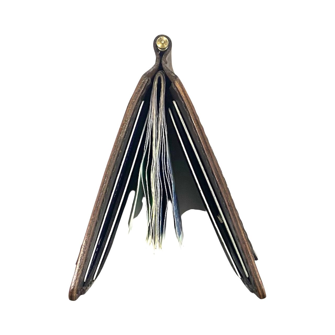 BF07 Hnadmade Clip Leather Wallet